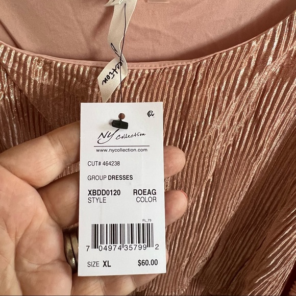 Brand New New York Collection Pink Quartz Shimmery Party Dress BNWT - Picture 2 of 10